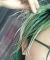 组图：窦唯二女儿自拍晒新发型绿色头发个性十足古灵精怪