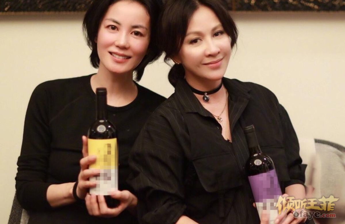 组图：王菲刘嘉玲饮酒聚会天后酒量看上去不错