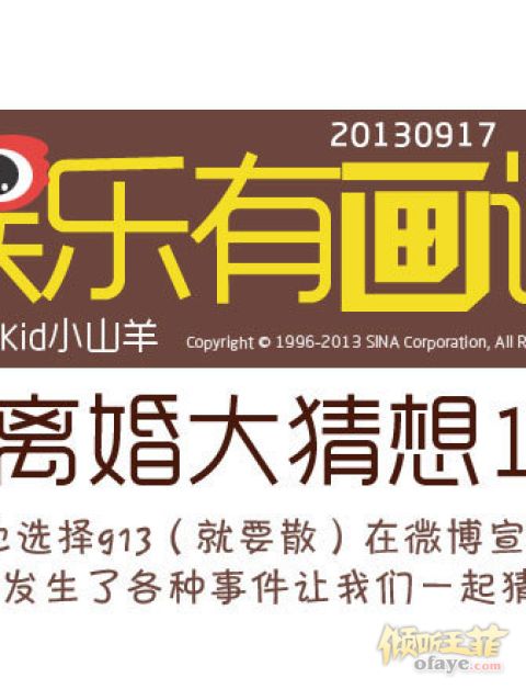 娱乐有画说：王菲李亚鹏离婚大猜想之一