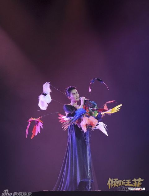 王菲演唱会众星捧场 带众人为灾民祈福